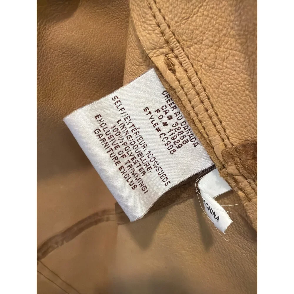 Vintage Skotts Suede Western Shirt Jacket Tan Button Front Small